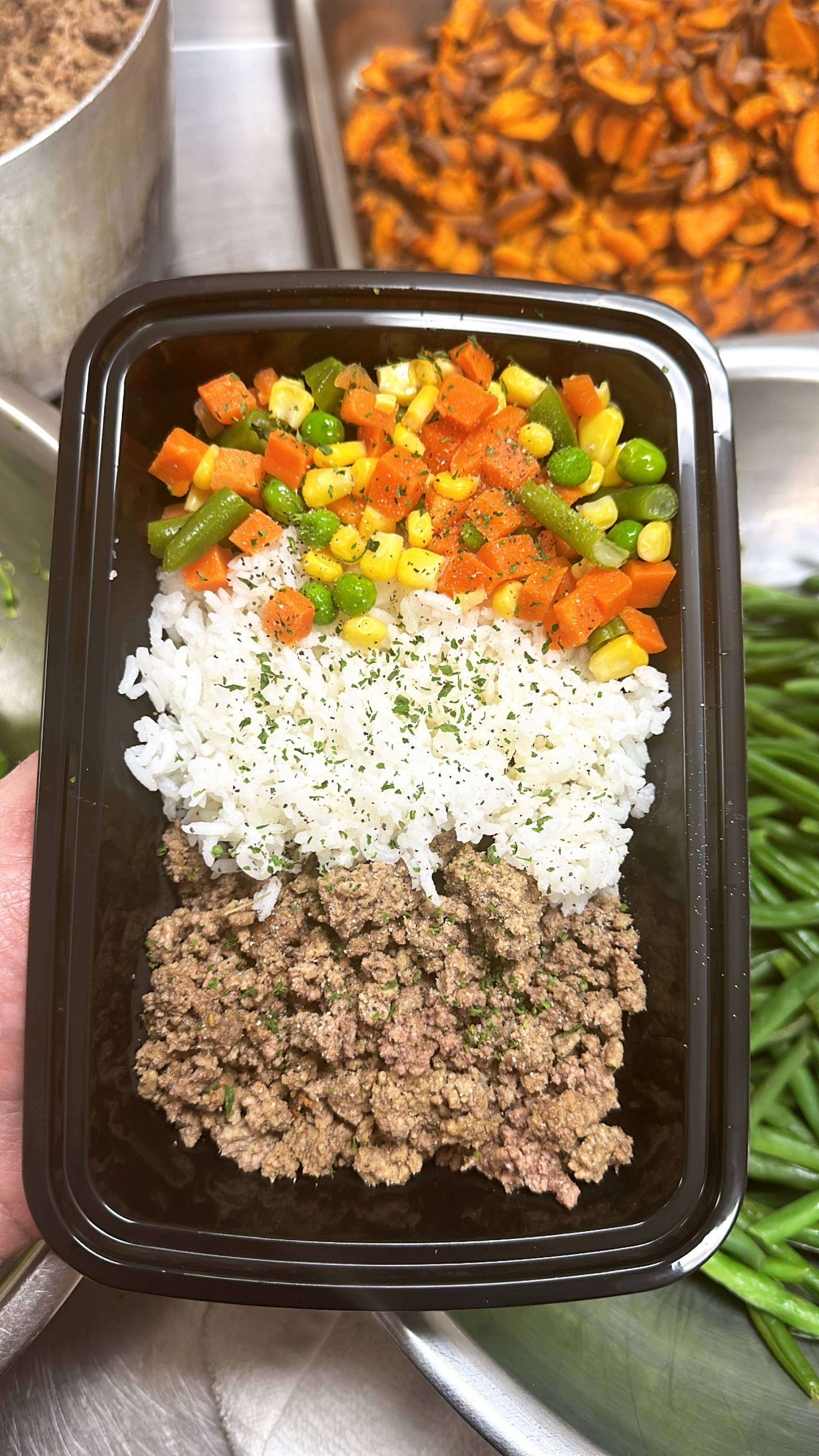 Beef + Jasmine Rice + Mixed Veg