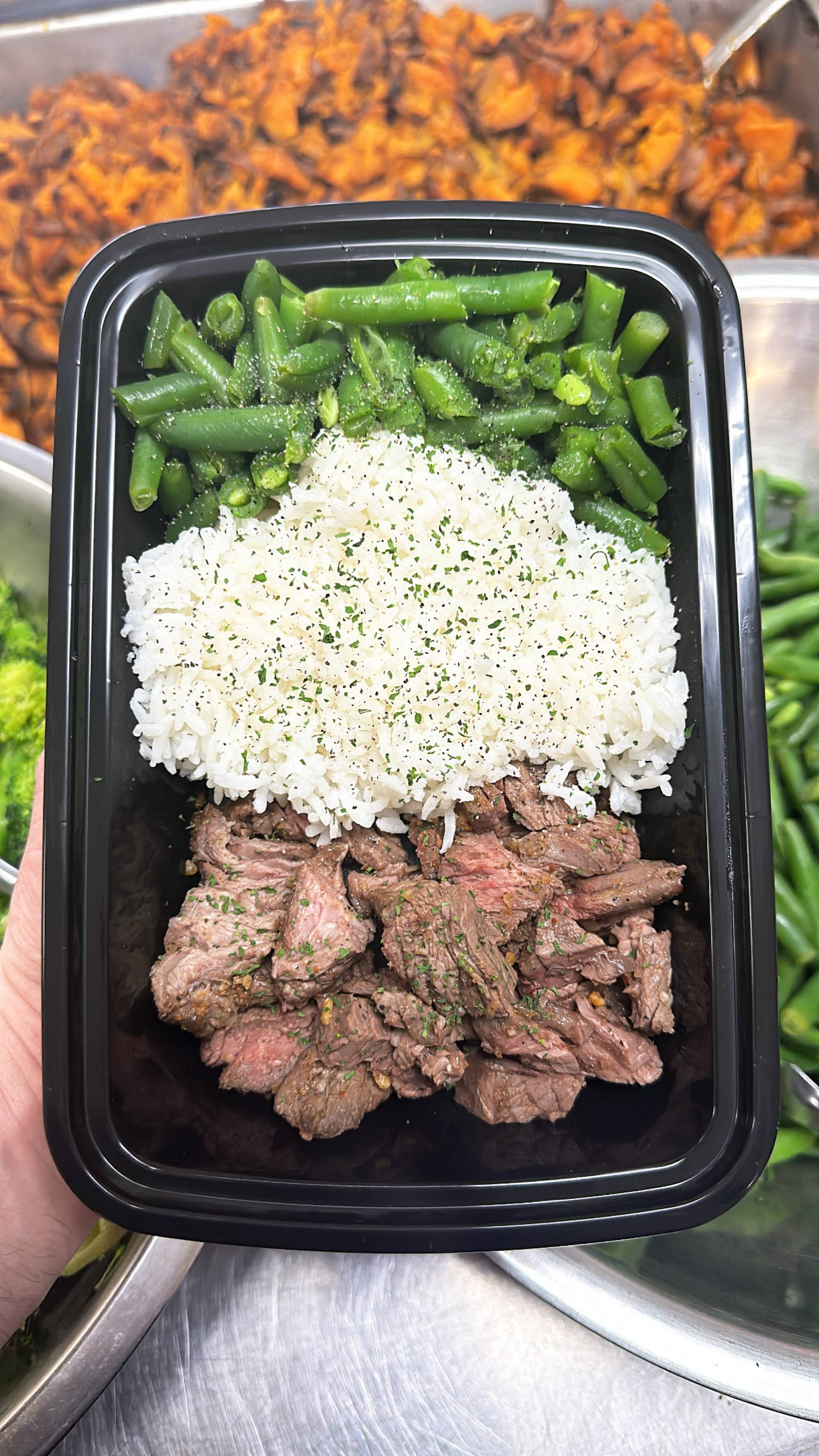 Steak + Jasmine Rice + Green Beans