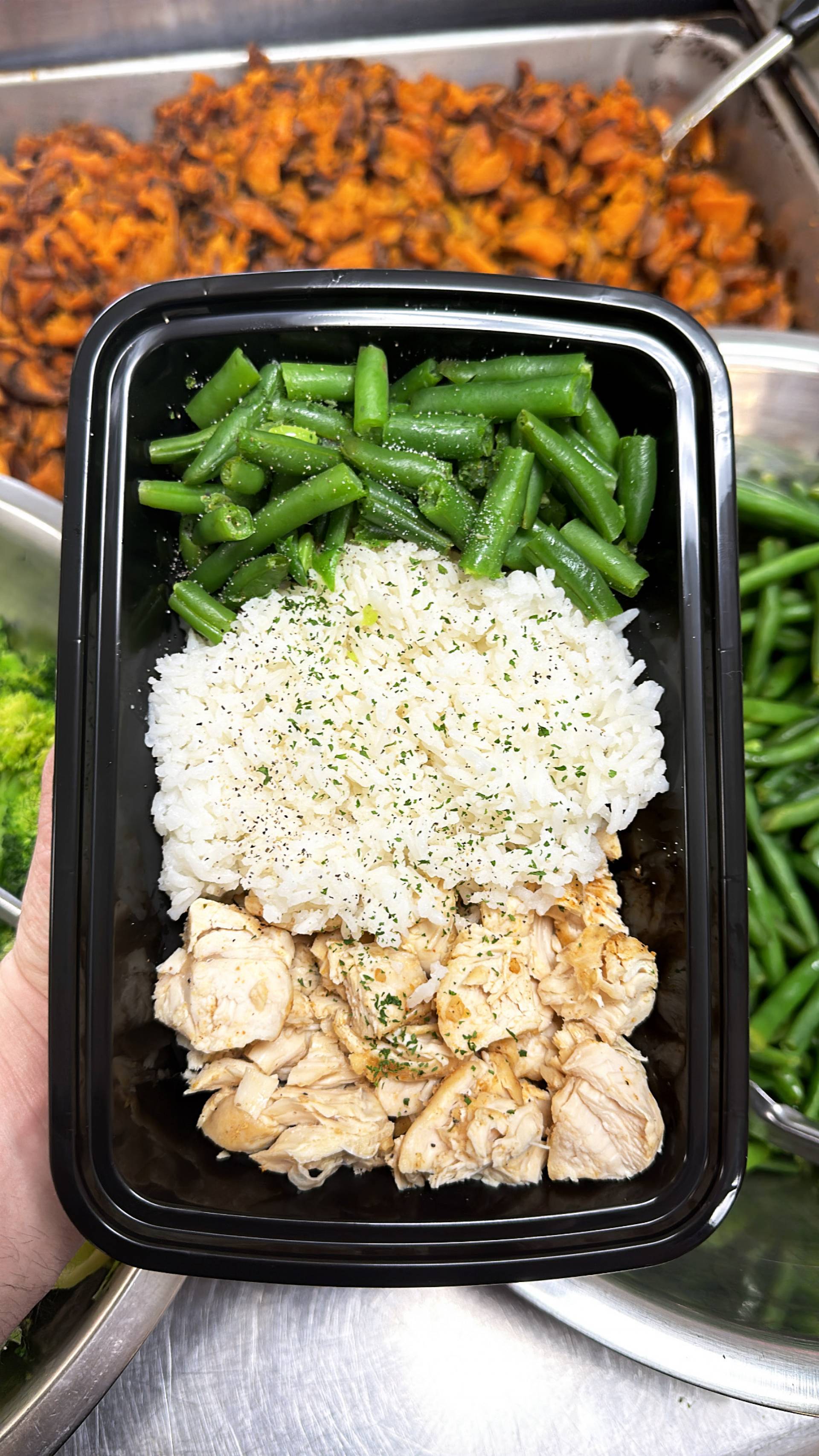 Chicken + Jasmine Rice + Green Beans