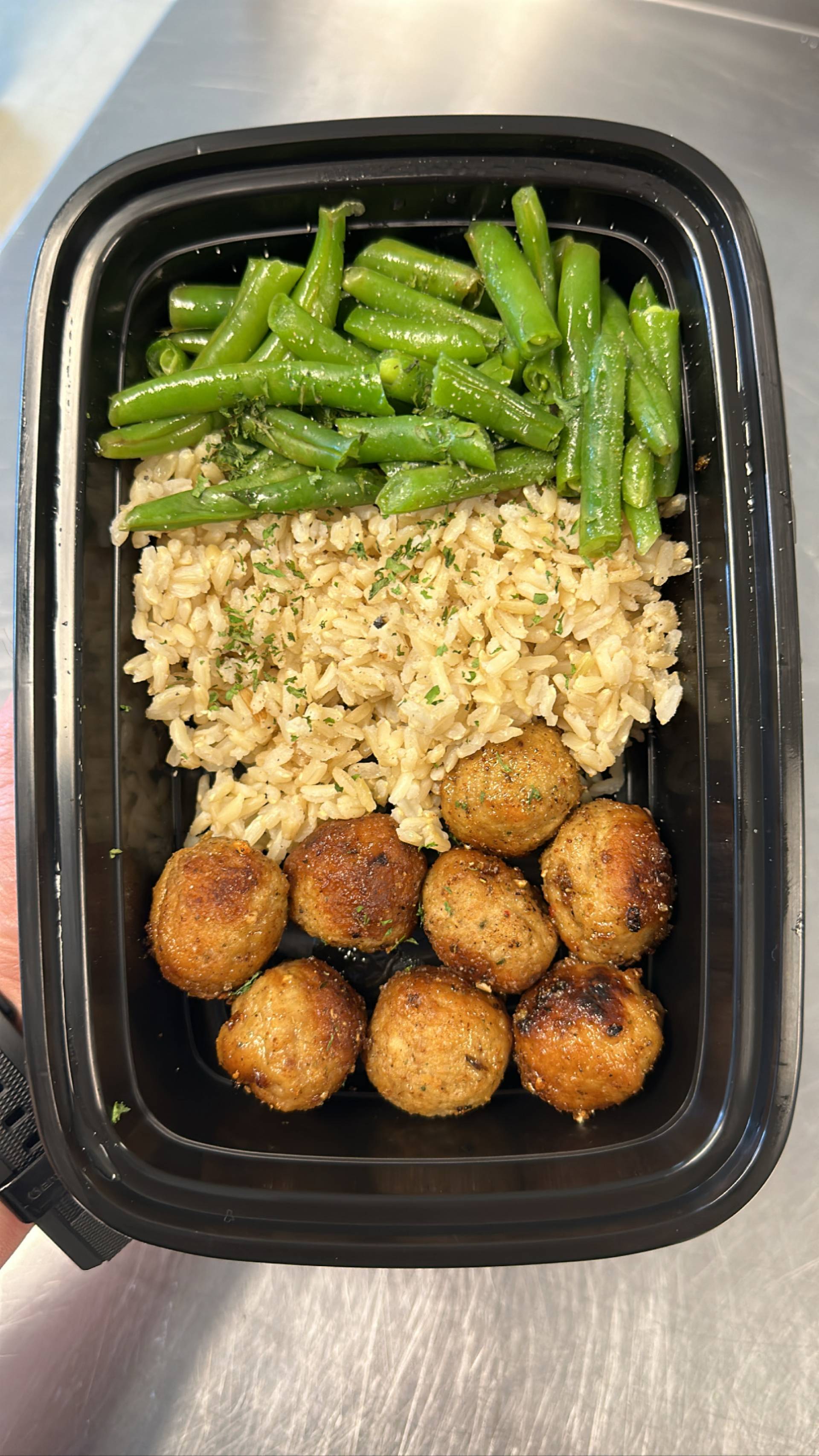 TMB + Rice ( Brown ) + Green Beans