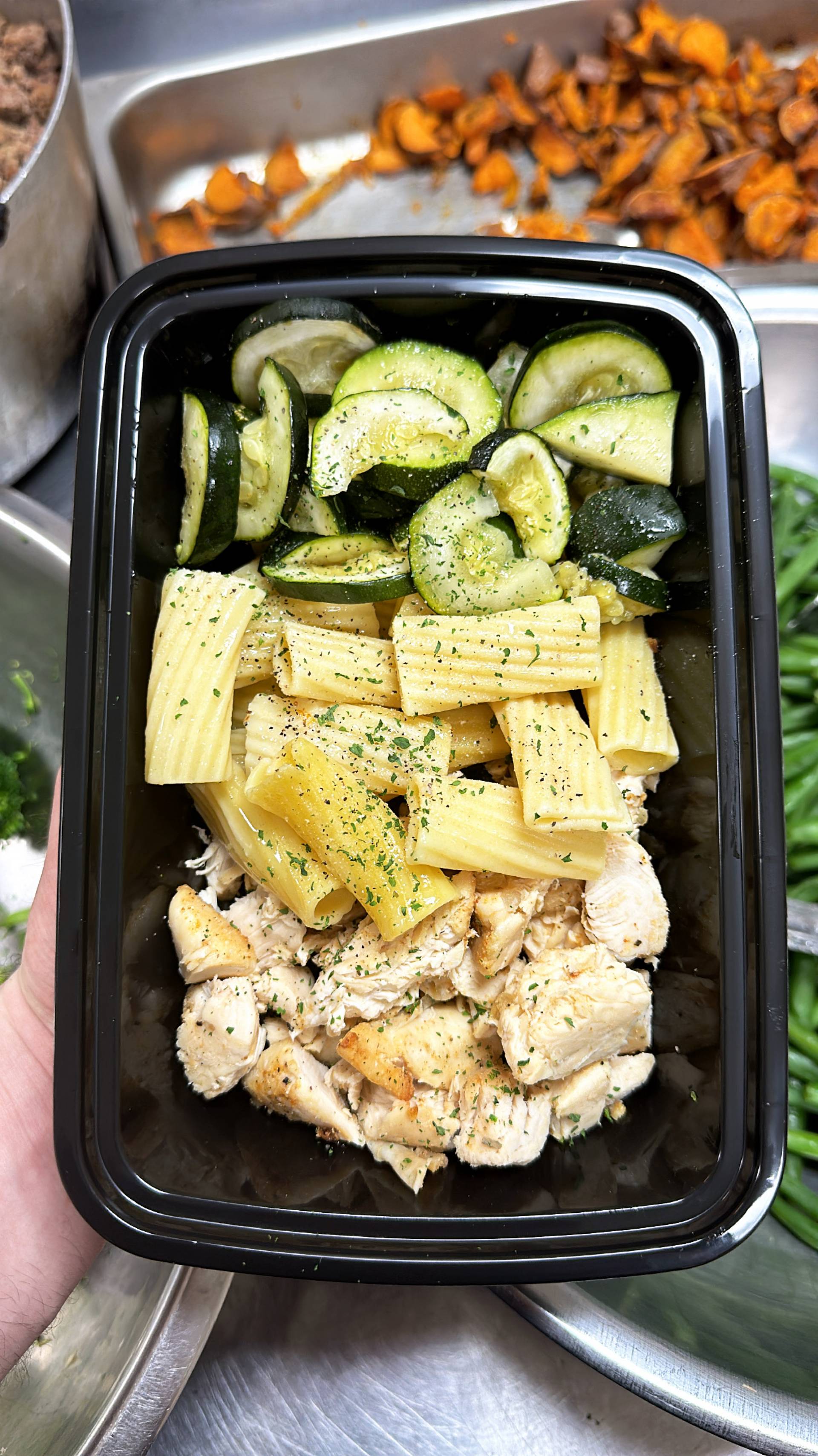 Chicken + Pasta + Zucchini