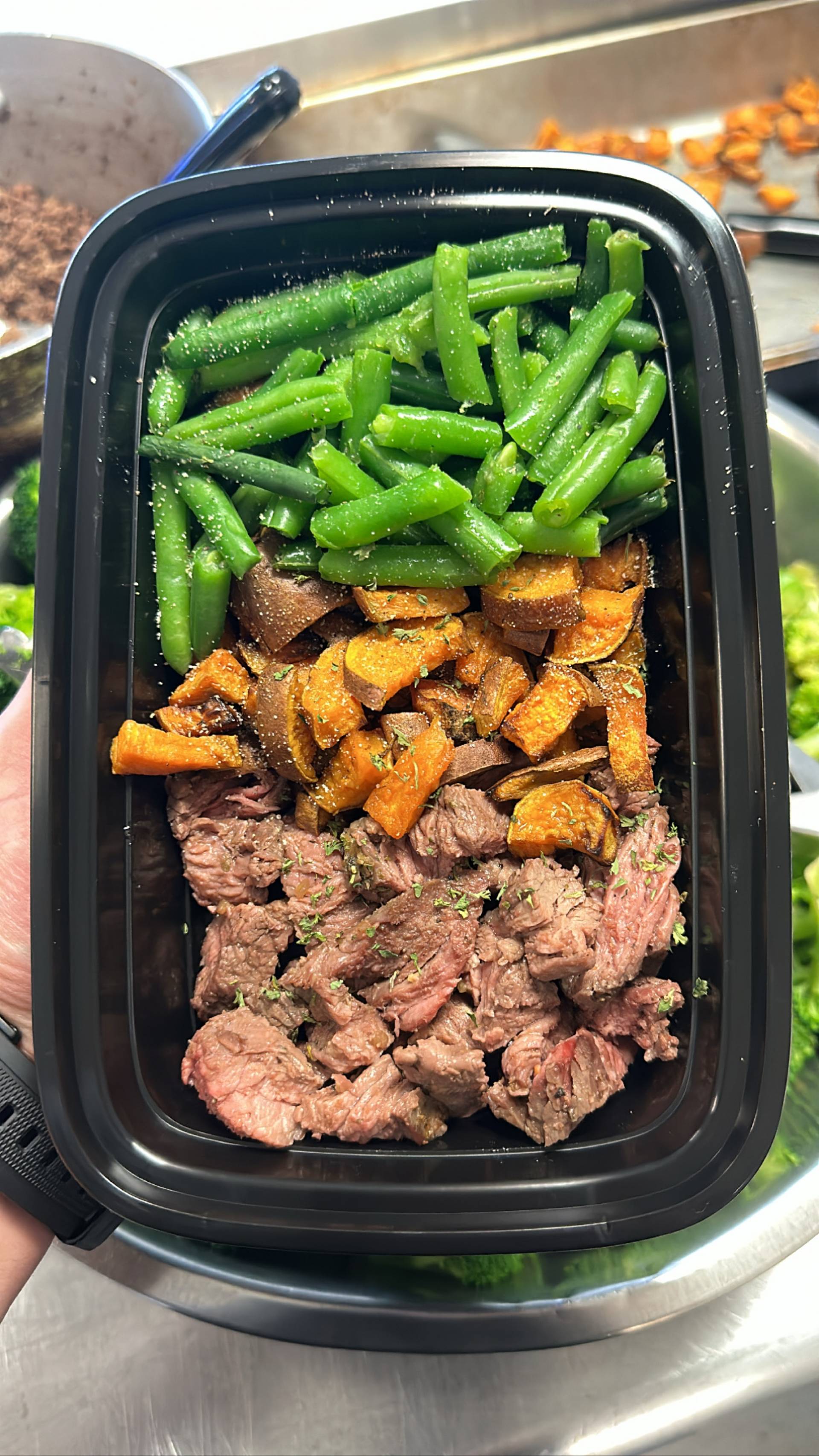 Steak + Sweet Potato + Green Beans