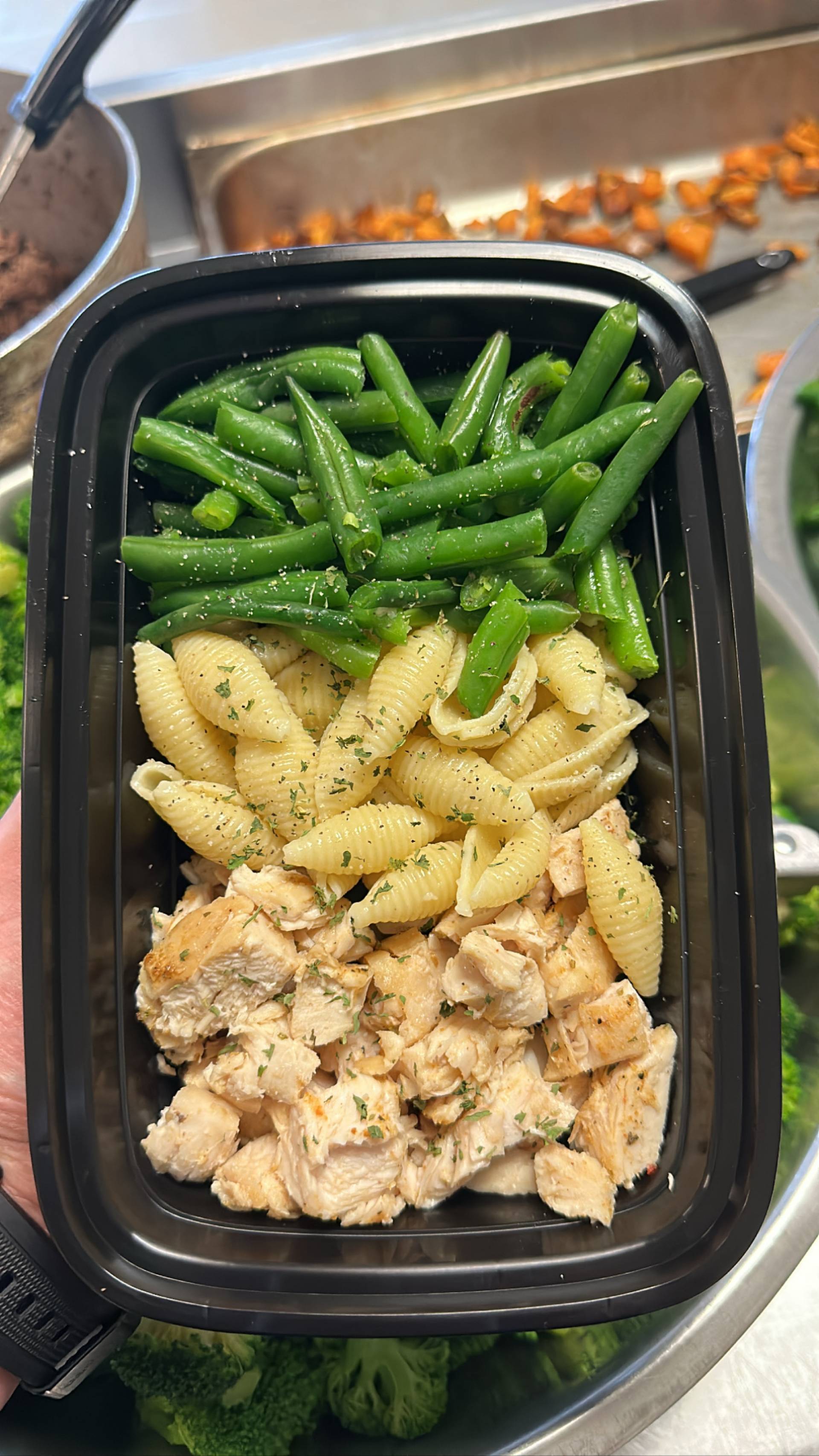 Chicken + Pasta + Green Beans