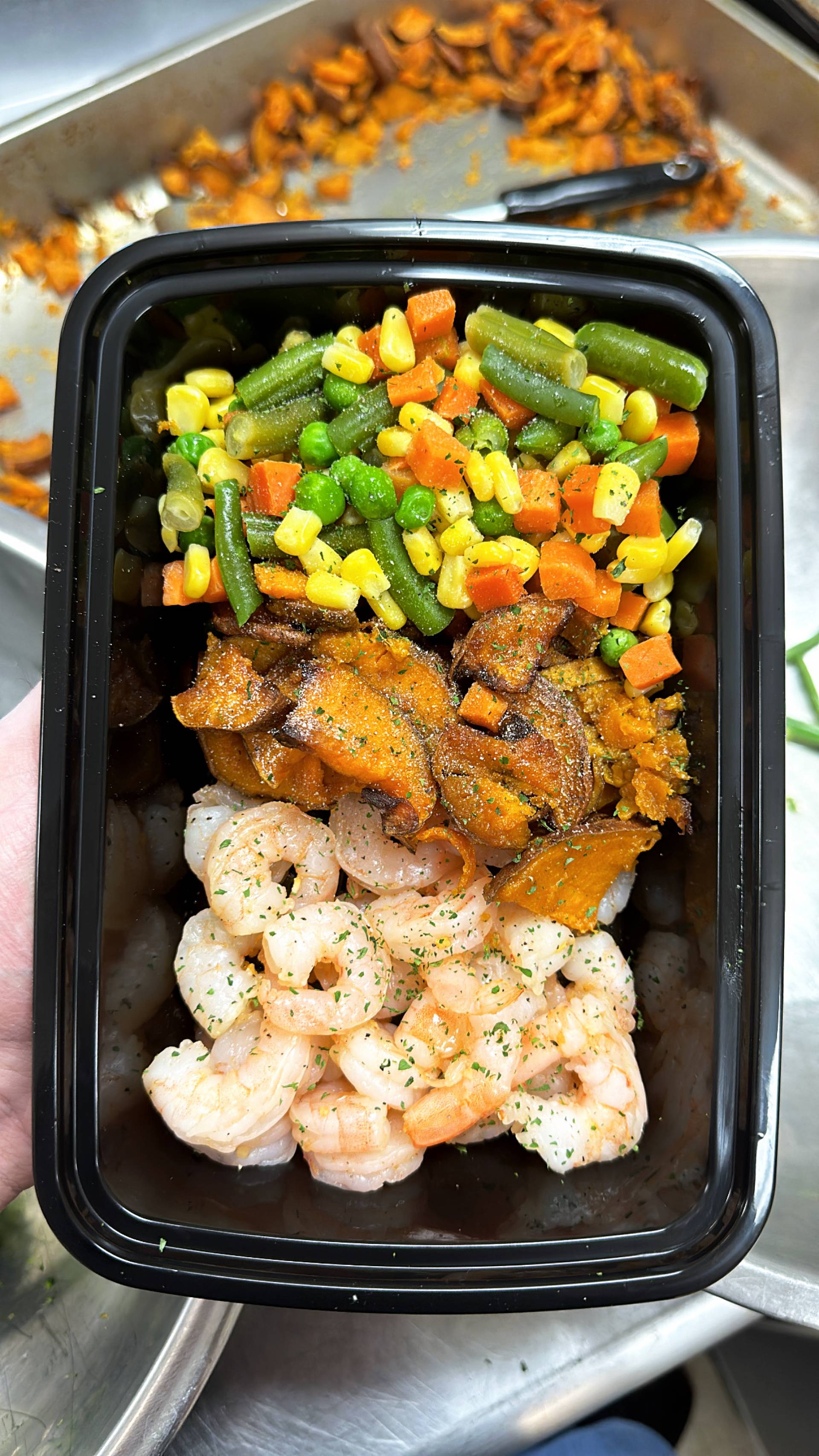 Shrimp + Sweet Potato + Mixed Veg