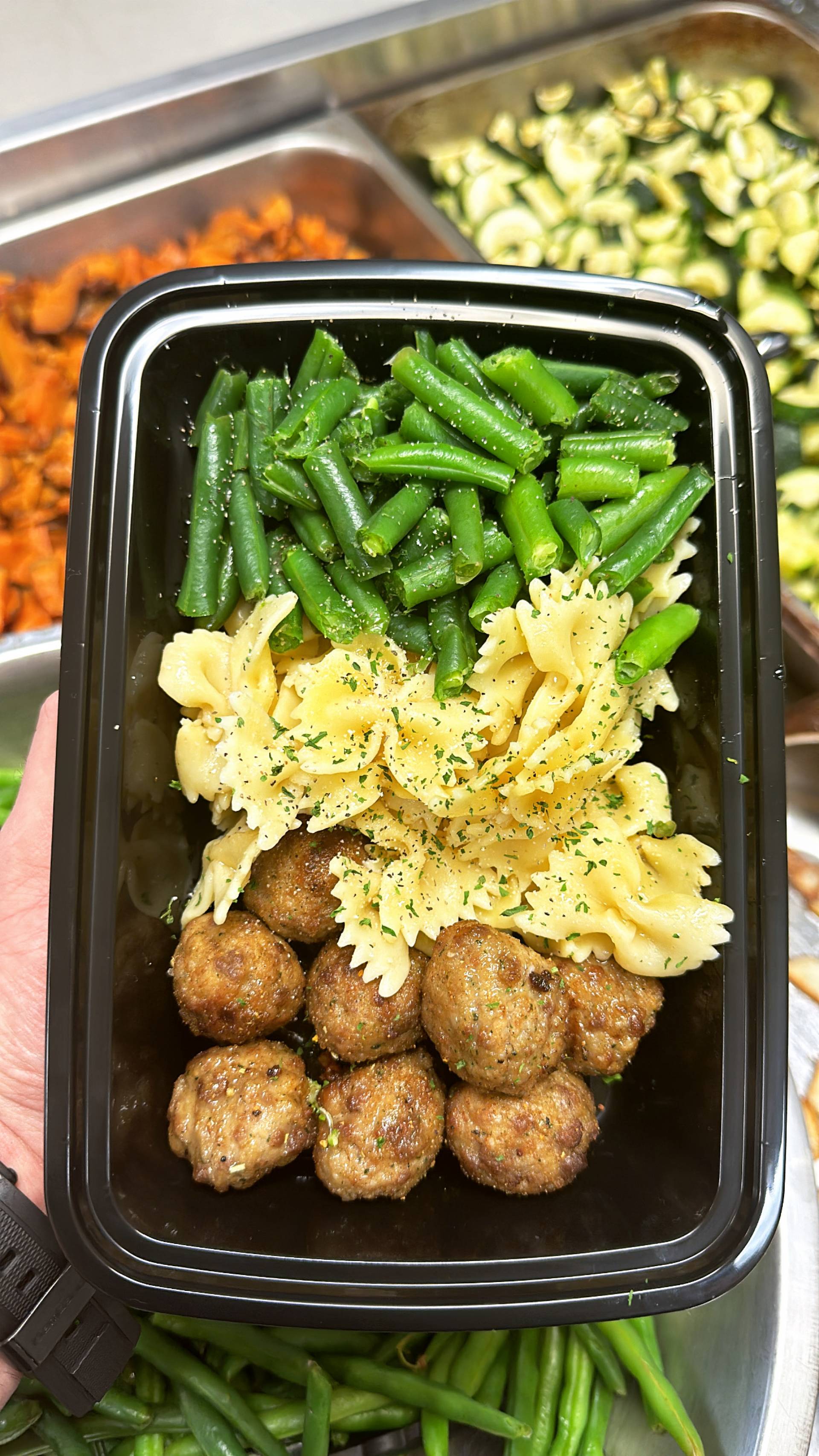 TMB + Pasta + Green Beans