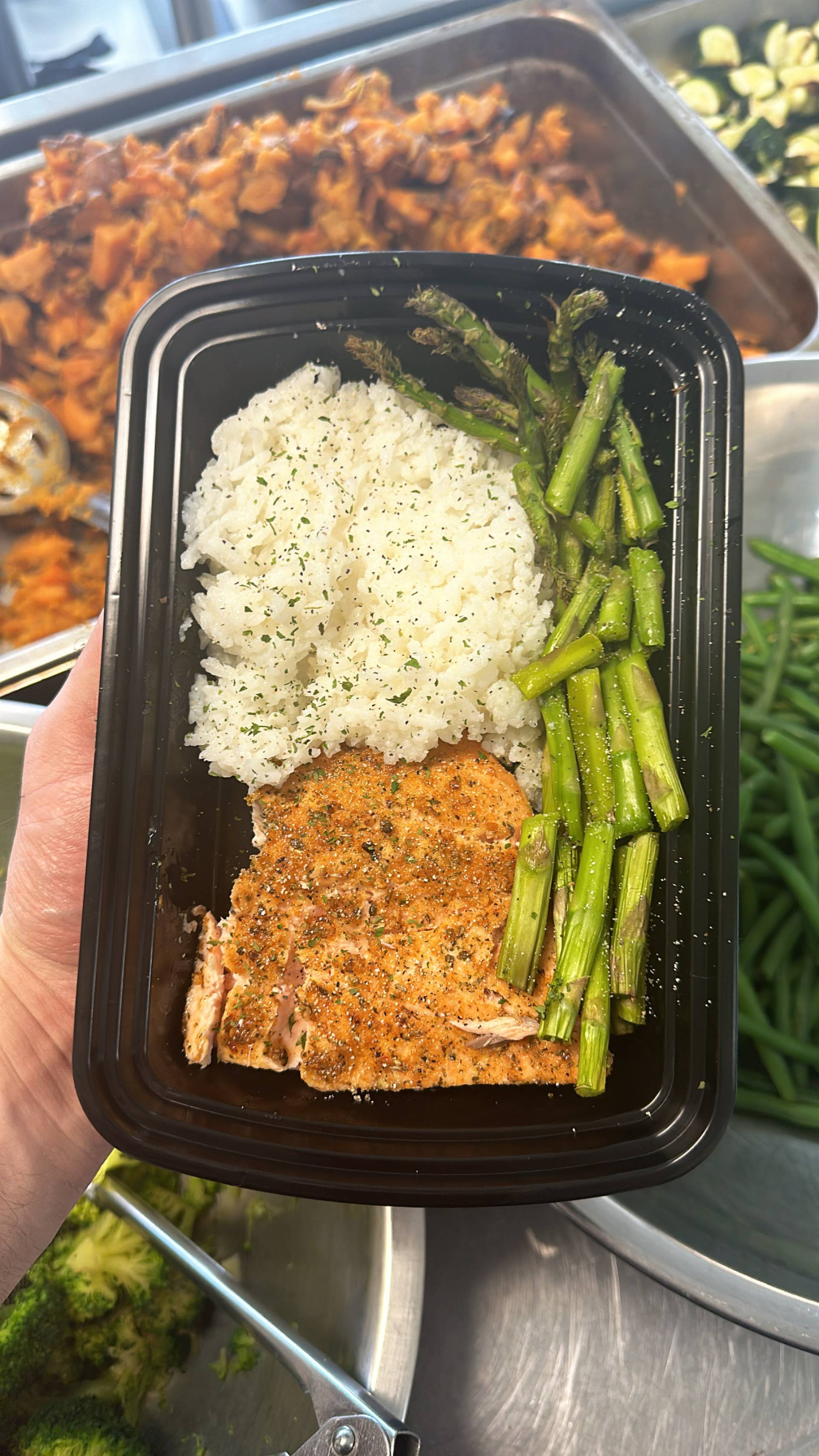 Salmon + Jasmine Rice + Asparagus