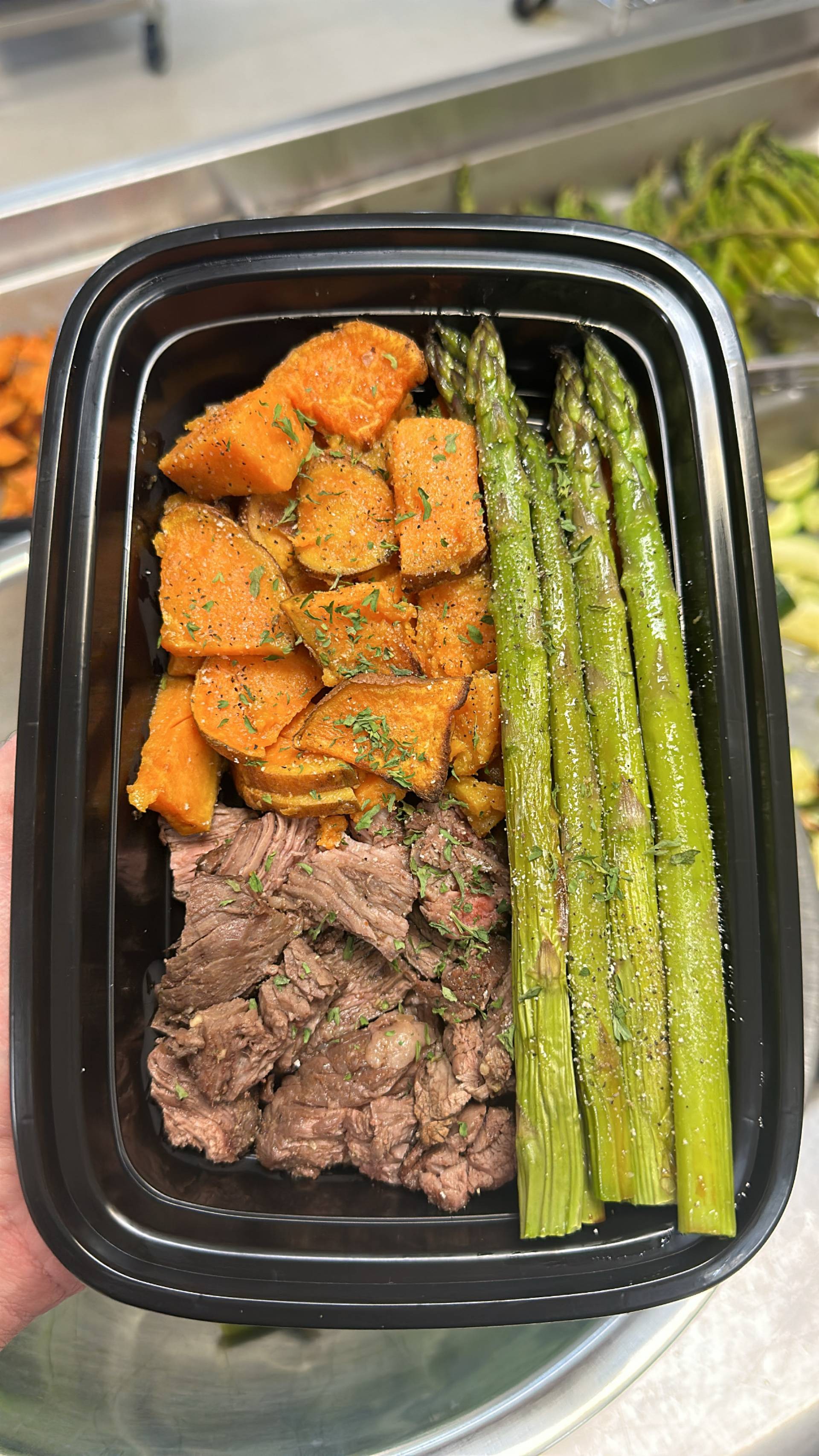 Steak + Sweet Potato + Asparagus