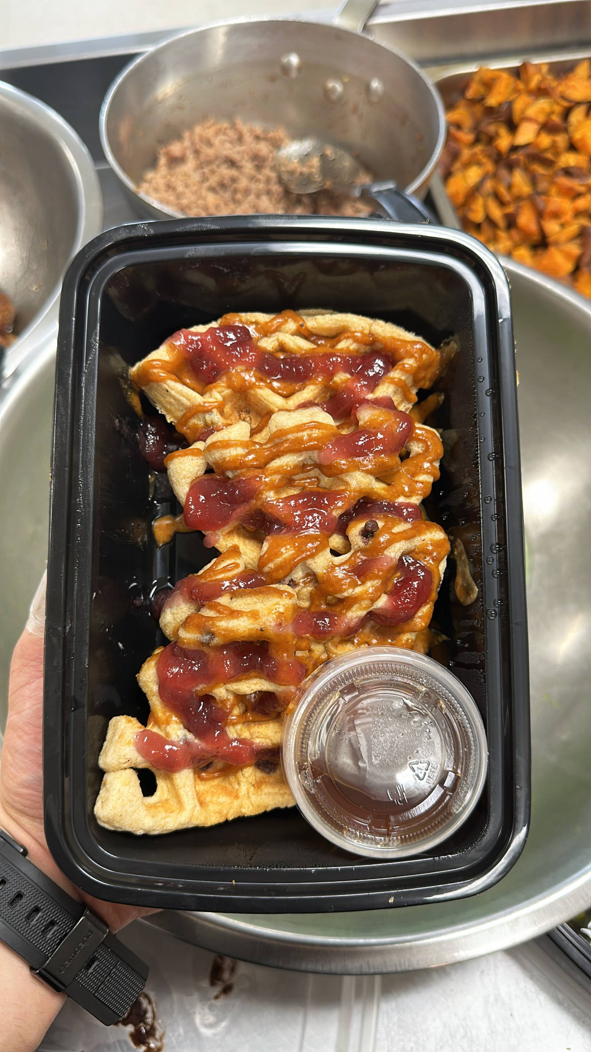 Protein Waffle (PB&J)