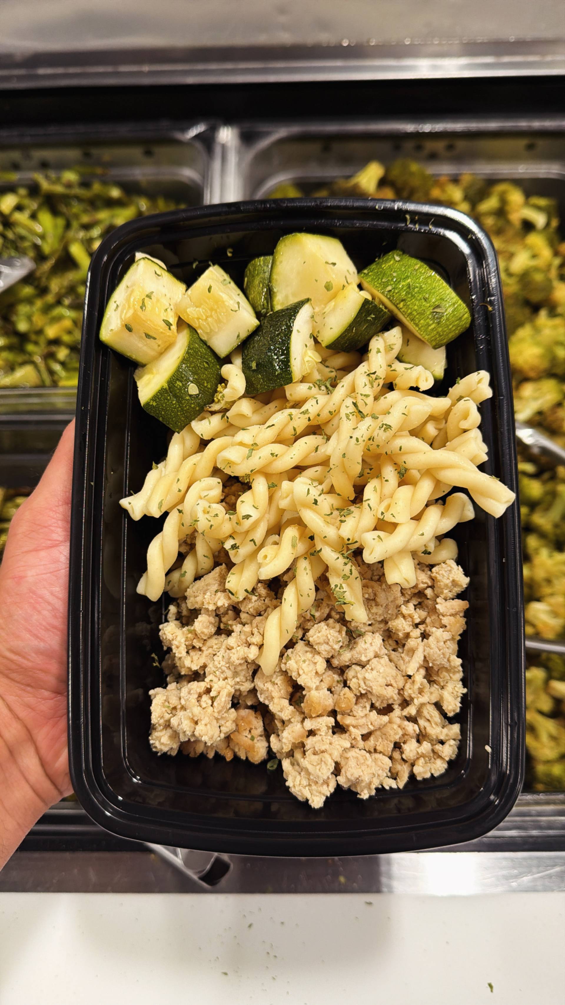 Ground Chicken + Pasta + Zucchini