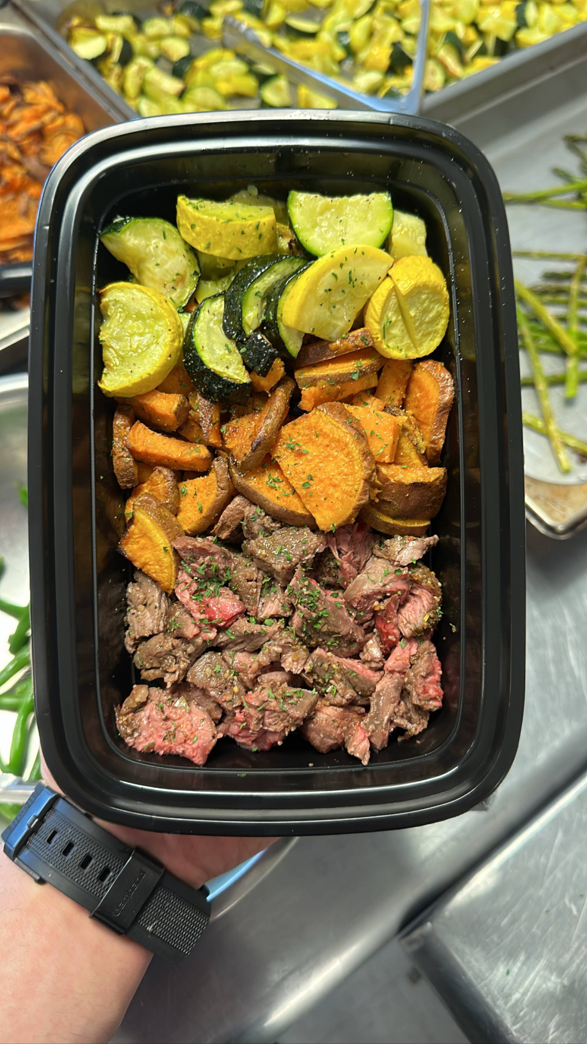 Steak + Sweet Potato + Zucchini