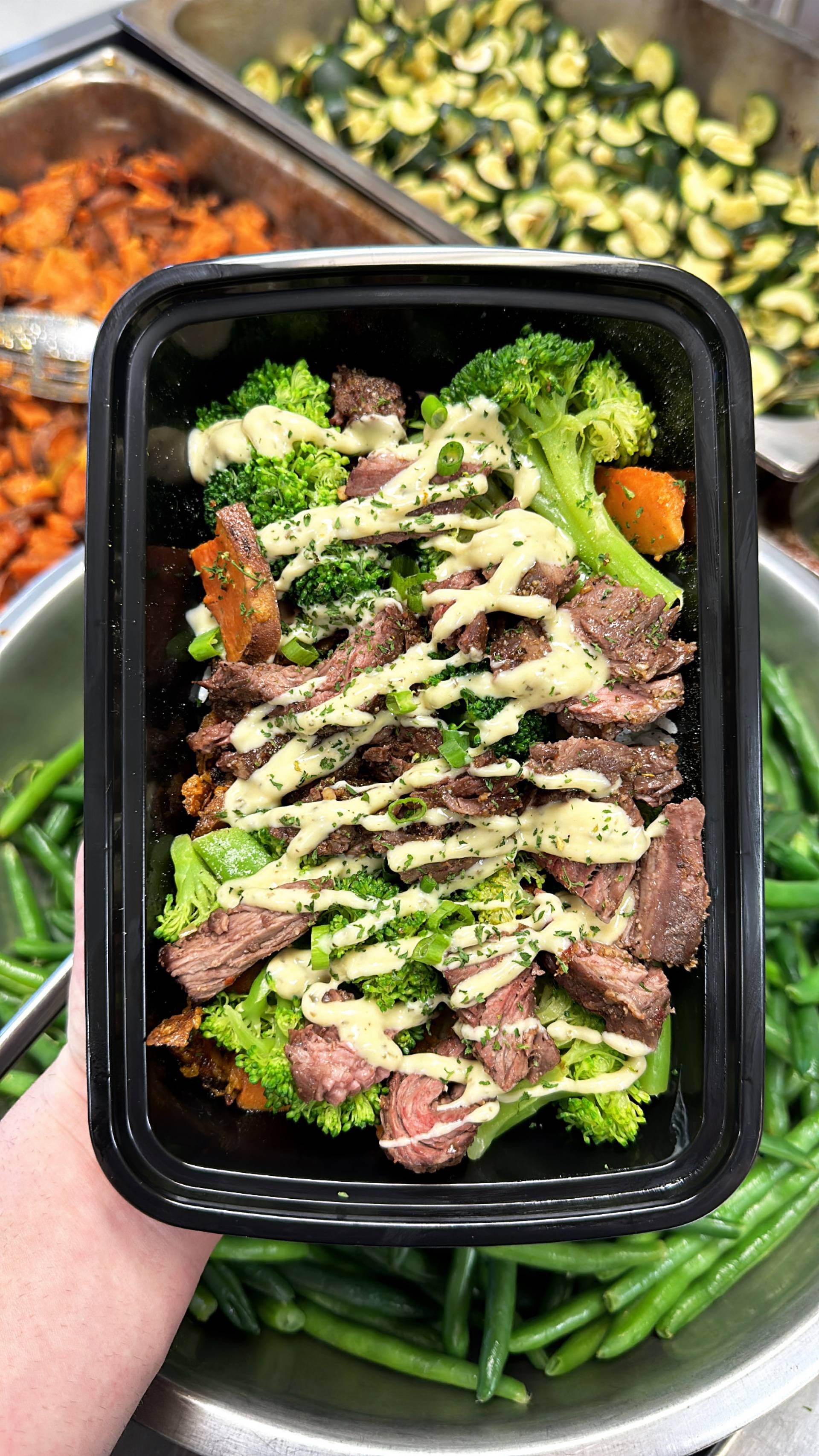 Garlic Parmesan ( Steak + Sweet Potato )